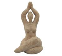 Sagebrook Home Namaste decorativo Figura femenina en la posicin de loto Meditacin de yoga Escultura resina marrn 6.5 l x 6.5 W x 11 h pulgadas
