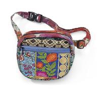 SAGEFINDS Riñonera bohemia de retazos para mujer, elegante riñonera para la cintura, bolsa cruzada de moda para todas partes, correa ajustable, bolso de diseñador para viajes, compras, festivales de