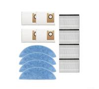 SageFurned 12 piezas de piezas para aspiradora ECOVACS y YEEDI Y1 PRO Plus, incluye 4 filtros, 4 almohadillas para fregar, 4 bolsas de polvo, accesorios de filtración de alta eficiencia