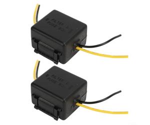 SageFurned 2 x Auto Power Filter 12 V Eliminador de Ruido Reductor de Ruido Reemplazo para Receptor Ecualizador Resistente ABS