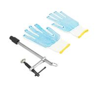 SageFurned Abrazadera de metal para mesa de trabajo, ajustable a 16 mm y 28 mm de tamaño de orificio, ergonómica, hasta 160 mm de envergadura, herramienta duradera para trabajos de soldadura