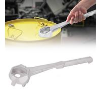 SageFurned Abridor de llaves de tambor de aleación de aluminio de 55 galones, tapa hexagonal y llave de tapón de 5 pulgadas con mango ergonómico