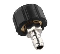 SageFurned Adaptador de acero inoxidable 14 mm a 1 4 pulgadas para acoplamiento rápido para limpiador de alta presión boquilla duradera resistente a la corrosión negro