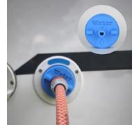 SageFurned Adaptador de tapa de llenado de agua, barco, yate para caravana, camión, tractor, entrada de agua de plástico azul con sello seguro, apertura, 7,7 x 7,7 x 7,2 cm