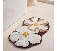 SageFurned Alfombrilla de baño suave rosa curvada - Alfombrilla de microfibra altamente absorbente con base antideslizante, lavable a máquina, 45 x 65 cm