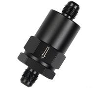 SageFurned AN6 Filtro de combustible en línea 30µ bronce sinterizado 6061-T6 aluminio 900 L h para Motorsport EFI Carburador Negro