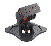 SageFurned Aspersor oscilante ajustable de 16 agujeros para gran cobertura para el cuidado del césped, cabezal de riego de jardín ABS para patio y césped al aire libre, gris, juego de 2 (A)