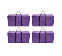 SageFurned Bolsa de almacenamiento de heno plegable impermeable grande para caballos, bolsa de alimentación de tela Oxford con ventilación, 115 x 36 x 59 cm, color morado, compatible con alimentación