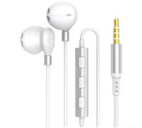 SageFurned Cable de auriculares de 3,5 mm con micrófono, controlador de | Diseño magnético, fácil almacenamiento, sin enredos, estética delgada, práctico ayudante diario
