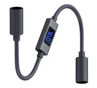 SageFurned Cable de extensión DC5521 de 30 cm con pantalla digital, 0 - 57 V, repuesto para Starlink para mini para V3, cobre puro para monitoreo de voltaje estable (B)