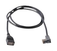 SageFurned Cable USB de 100 cm, 4 pines a USB, repuesto para sistema de navegación de radio de coche Panasonic, color negro