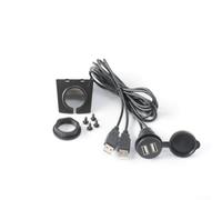 SageFurned Caja de montaje para coche con 2 puertos USB 2.0 y cable de 150 cm para coches, camiones, motocicletas, universales, doble USB hembra para empotrar