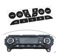 SageFurned Calcomanías de reparación de botón de aire acondicionado para interior de automóvil para Ford Focus 99-05, calcomanía de vinilo negro con letras blancas, reducción de la penetración de la