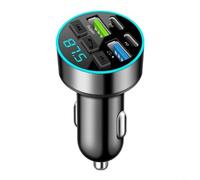 SageFurned Cargador de coche multifuncional de 200 W, plegable en 3 posiciones con carga rápida USB-C PD, repuesto para teléfono móvil, reproductor MP3 y azul (binoculares 2 USB + 1 PD)