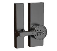 SageFurned Cerradura con contraseña para perno de puerta de baño, aleación de zinc con mecanismo oculto y diseño antirrobo, color negro