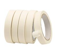 SageFurned Cinta adhesiva para pintar, rollo de 2,0/2,5/3,0 cm de ancho x 20 m, papel crepé rasgable a mano, protección de pintura y aerosol, color blanco, paquete de 5