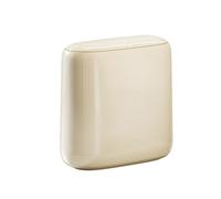 SageFurned Cubo de basura ovalado de 12 litros con tapa a presión, diseño de doble recipiente para bolsas de basura, resistente ABS+PP, para baño y cocina, ahorra espacio, color verde