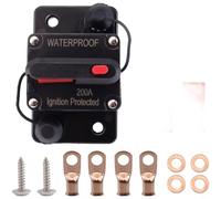 SageFurned Disyuntor impermeable con reajuste automático de 50 A hasta 300 A, protección contra ignición para vehículos, 24 V, protección de circuito compacto, robusto (200)