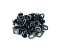 SageFurned Ganchos de invernadero con ganchos de acero inoxidable en forma de S, clips de plástico reutilizables para colgar macetas, bonsái, ropa, paquete de 50 unidades