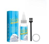 SageFurned Gel limpiador blanqueador de zapatos de 30 ml con cepillo y cinta, herramienta limpiadora de zapatos blanca para tenis y zapatillas