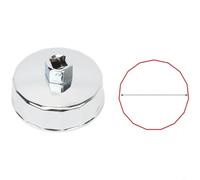 SageFurned Herramienta de filtro de aceite, 1 unidad de 2 pulgadas, para aleación de aluminio resistente, revestimiento antioxidante, uso universal para reparación de automóviles (79-78 mm/15P)