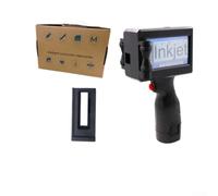 SageFurned Impresora de códigos QR Dispositivo de inyección de tinta de mano para logotipo, imagen, texto en caja de cartón, tubo, alambre, madera, piedra, tela, 12,7 mm de altura