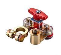 SageFurned Interruptor de separación de batería universal de 12 - 24 V con abrazadera de cobre macizo y ventana de visión, giratorio 360° para vehículos comerciales, protección contra (acoplador)