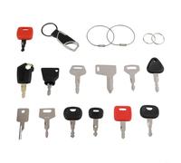 SageFurned Juego de 13 llaves de encendido para equipos de construcción como excavadoras y cargadoras de ruedas, apto para Yanmar, CAT, Volvo para aficionado, duradero