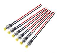 SageFurned Juego de 6 interruptores de botón mini 1 A 250 V premontados con cable, pulsador momentáneo de 7 mm para proyectos de construcción de modelos de vehículos (B)