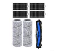 SageFurned Kit de accesorios compatible con aspiradora ECOVACS X11 OMNICYCLONE, piezas de repuesto, 1 cepillo principal, 2 mopas de rodillo, 4 filtros
