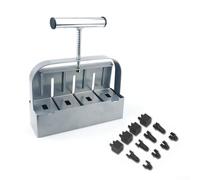 SageFurned Kit de bloqueador de suelo de 13 piezas con construcción de acero inoxidable, herramienta esencial de jardinería para crear bloques de suelo uniformes, iniciador sostenible para interiores