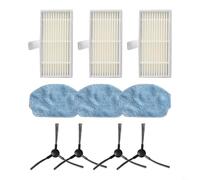 SageFurned Kit de piezas con cepillos laterales, filtros y almohadillas de fregona, accesorios de repuesto para aspiradora Nedis WIFIVCB01 para limpieza profunda y mantenimiento de alfombras
