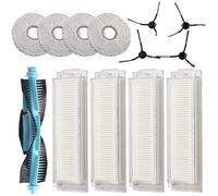 SageFurned Kit de piezas de aspiradora, para Cecotec para Conga 11090 con rodillo principal, filtro de cepillo lateral, paño de fregona, accesorios de repuesto para mantenimiento de robot limpiador (B