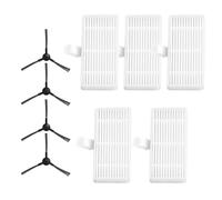 SageFurned Kit de repuesto de cepillo lateral y filtro para Cecotec para CONGA 999 y para robot aspiradoras X-TREME, 4 cepillos laterales + 5 filtros