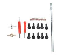 SageFurned Kit profesional de 35 herramientas para válvulas de neumáticos, desmontador de núcleo de válvula TR412 de hierro para reparación de coche, kit completo con (35 piezas)