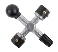 SageFurned Limpiador de polos de batería de acero inoxidable de doble cara para coche, camión, pinzas de batería, herramienta de limpieza, color negro