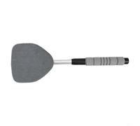 SageFurned Limpiador de ventanas de coche con mango retráctil y cabezal giratorio de 180°, kit de limpiaparabrisas de vidrio interior con botella de spray, 3 almohadillas de microfibra (gris)