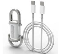 SageFurned Linterna multifuncional con llavero de 1200 lm con LED COB, mini linterna portátil con 7 modos de luz estroboscópica SOS, luz roja y azul, carga rápida tipo C e impermeable, para acampar al