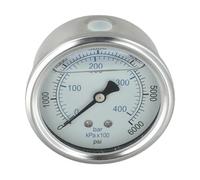 SageFurned Manómetro de acero inoxidable compatible con equipos eléctricos de jardín, rango de 400 bar 6000 PSI, rosca M14 x 1.5, esfera de metal de 2.5 pulgadas para lavadoras de alta presión