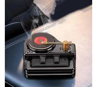 SageFurned Máquina de aromaterapia solar para coche con hélice giratoria, difusor de ambientador para uso en salpicadero, material ABS y silicona, compatible con tabletas perfumadas, diseño compacto