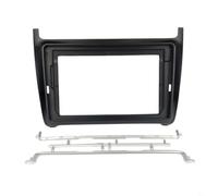 SageFurned Marco de montaje de radio de coche de 9 pulgadas de plástico ABS, panel de navegación para Polo New, ajuste perfecto para consola central, color negro