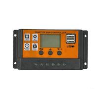 SageFurned MPPT - Regulador de carga solar (12 V, 24 V, 1300 W, puerto USB dual, para regulador de vehículos, 70 A), color negro