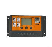 SageFurned MPPT - Regulador de carga solar (12 V, 24 V, 1300 W, puerto USB dual, para regulador de vehículos, 100 A), color negro