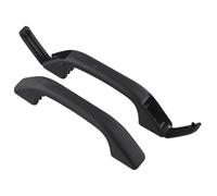 SageFurned Paquete de 2 tiradores de 175 mm para manija de puerta con cubiertas de agujeros para caravana y furgoneta, ABS negro, 132 mm de distancia