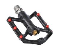 SageFurned Pedales plegables para bicicleta de carretera de fibra de carbono y aleación TC4, 3 rodamientos sellados, peso ligero, 180 g, 99 mm de ancho, color negro