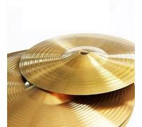 SageFurned Platillos de latón de 6 a 16 pulgadas para tambor de jazz Set Splash Crash Hi-Hat resistente, brillante, tono de resonancia claro para todos los niveles de juego