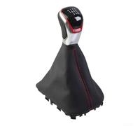 SageFurned Pomo de palanca de cambios para Seat para Ibiza Mk5 2017-2025, transmisión manual de 5/6 velocidades, diseño ergonómico con agarre de cuero artificial, actualización interior elegante roja