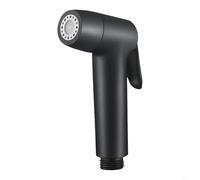 SageFurned Pulverizador portátil de bidé para inodoro, boquilla de ducha de mano presurizada con 2 modos, chorro de limpieza ABS G1/2 para mujeres, plantas y uso al aire libre (plateado) (negro)