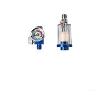 SageFurned Regulador de filtro de aire de 1/4 pulgadas para combo con elemento de cobre, cuenco de vidrio visual y calibre, trampa de humedad para pulverizador de pintura y suministro de herramientas