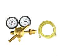 SageFurned Regulador de nitrógeno HVAC con manómetro doble 0-8004000 PSI, manguera de 78,7 pulgadas, entrada CGA580, herramienta de prueba de presión precisa para aire acondicionado